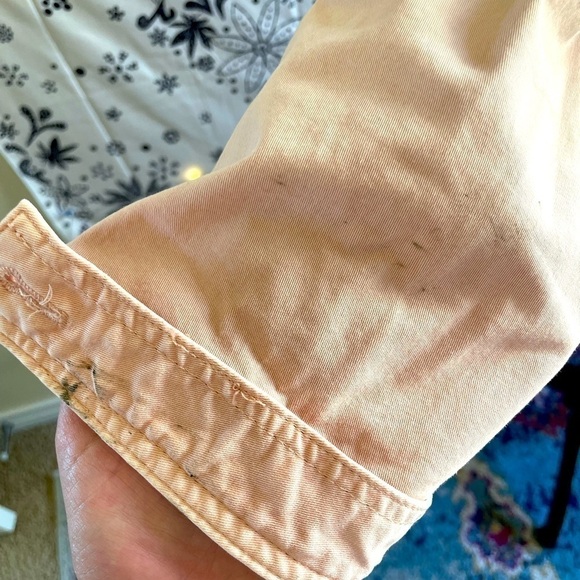 Chico’s pale pink safari style jacket with roll up sleeves and gold buttons - Picture 6 of 8